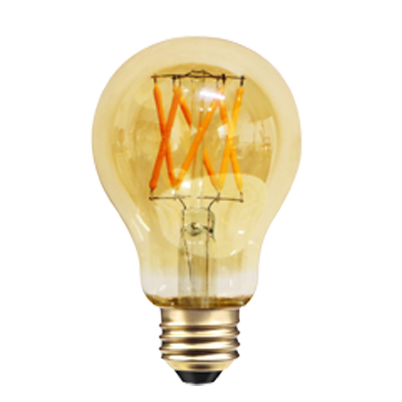 A60 Amber color coating glass 2W 4W 6W 8W spiral filament PANDANT Lamp