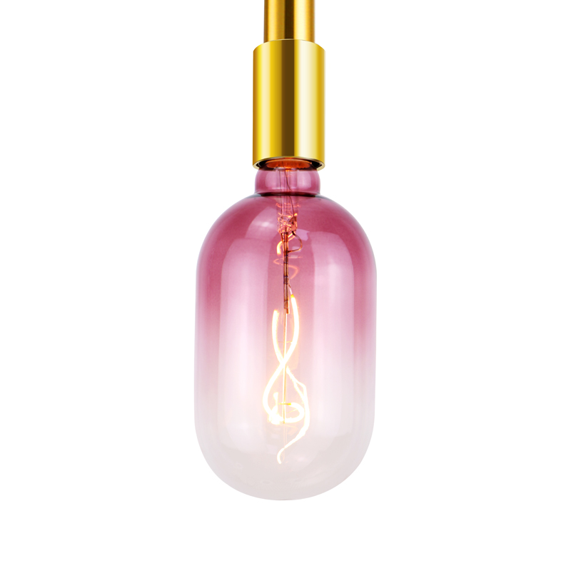 Tank Gradient pink bottle box decoration spiral filament lighting bulb